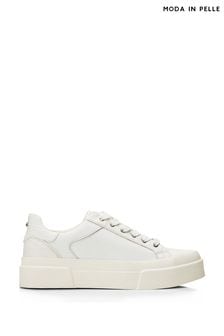 Moda in Pelle Amilyn Slab Lace-Up Chunky Sole White Trainers (Q98322) | €51