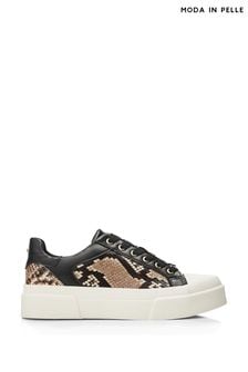 Moda in Pelle Natural Amilyn Slab Lace-Up Chunky Sole Trainers (Q98329) | €51
