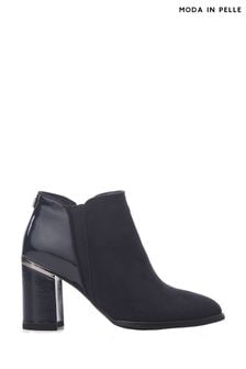 Moda in Pelle Blue Mavis Block Heel Smart Ankle Boots With Studded Rand (Q98347) | $144