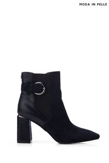 Moda in Pelle Kailee Blue Square Toe Feature Back Ankle Boots (Q98359) | €93