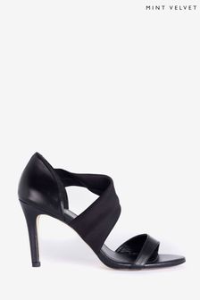 Черные туфли на каблуке с ремешками Mint Velvet (Q98435) | €78