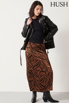 Hush Brown Gia Split Maxi Skirt (Q98454) | kr974