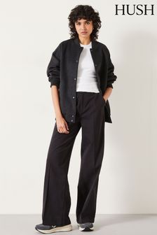 Hush Camille Flat Front Cotton Trousers