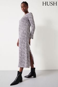 Hush Grey Milani Midi Dress (Q98476) | kr1,285