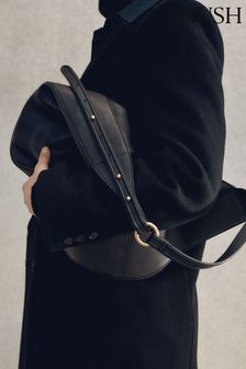 Черный - Кожаная сумка-тоут с глубоким вырезом Hush Isla (Q98505) | €211