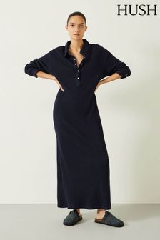 Hush Blue Mazie Midi Jersey Dress (Q98524) | $153