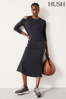 Hush Black Neena Cut Out Midi Dress (Q98544) | €118