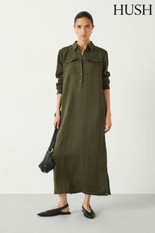 綠色 - Hush Toria中長恤衫裙 (Q98556) | NT$4,620