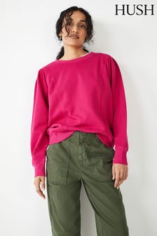 Hush Pink Anastasia Puff Sleeve Sweatshirt (Q98566) | $121