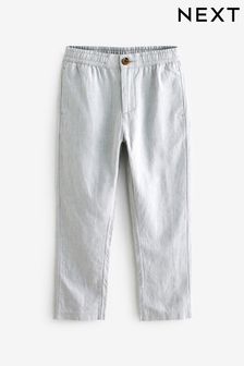 Grey Linen Blend Trousers (3-16yrs) (Q98650) | AED73 - AED97