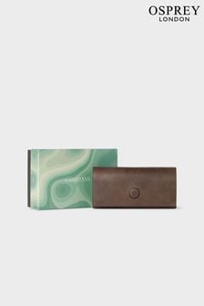 Osprey London The Compass Leather Glasses Brown Case (Q98790) | SGD 126