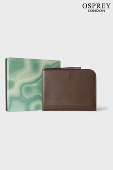 Osprey London The Compass Leather Tech Sleeve Brown Wallet (Q98818) | $199