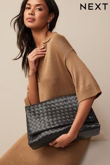 Black Weave Clutch Bag (Q98849) | HK$272