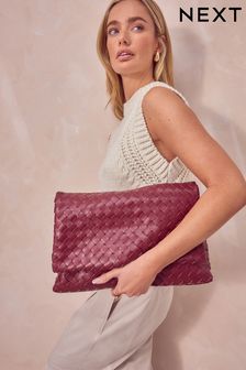 Red Weave Clutch Bag (Q98852) | KRW62,100