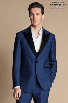 Синий - Charles Tyrwhitt Slim Fit Peak Lapel Dinner Suit (Q99160) | €371
