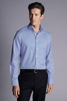 Приталенная рубашка из не железной саржи Charles Tyrwhitt васильков (Q99215) | €89