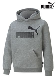 Puma Grey Essentials Big Logo Youth Hoodie (Q99272) | KRW74,700