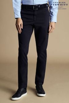 Charles Tyrwhitt Blue French Classic Fit Ultimate non-iron Chino Trousers (Q99314) | SGD 155