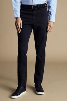 Charles Tyrwhitt Blue French Slim Fit Ultimate Non-iron Chinos (Q99334) | $154