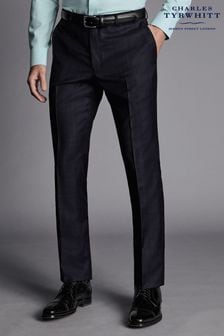 Charles Tyrwhitt Blue Slim Fit Check Ultimate Performance Suit: Trousers (Q99351) | $223