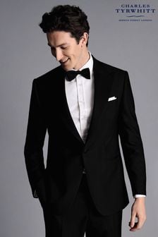 Charles Tyrwhitt Black Slim Fit Peak Lapel Dinner Suit (Q99354) | 1,336 QAR