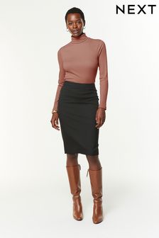 Black Tailored Pencil Skirt (Q99562) | $42