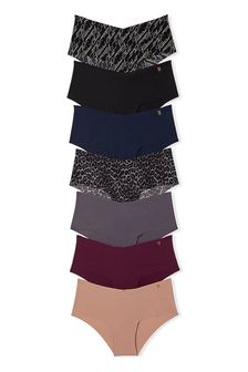 Victoria's Secret Black/Blue/Grey/Red/Nude Cheeky No Show Knickers Multipack (Q99670) | kr454