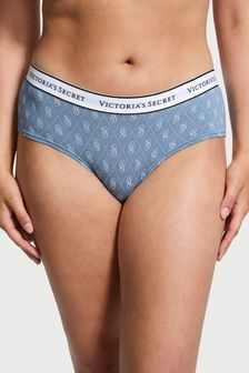 Victoria's Secret Faded Denim Blue Diamond Logo Cheeky Logo Knickers (Q99679) | €13
