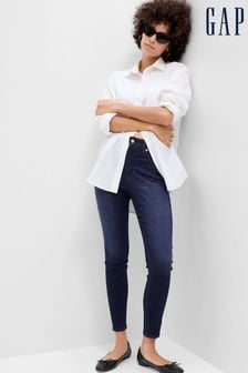 Dunkelblau - Gap Superenge Stretch-Jeggings mit hohem Bund (Q99766) | 70 €