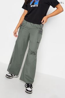 Grey - Pixiegirl Petite Pocket Detail Label Cargo Trousers (Q99945) | kr620