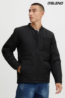 Blend Black Quilted Box Jacket With Baseball Collar (R02205) | $79