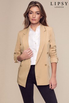 Lipsy Camel Double Breasted Blazer (R03880) | ₪ 156