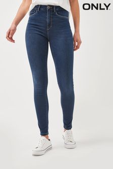 ONLY Mid Blue High Waisted Stretch Skinny Jeans (R04686) | €37