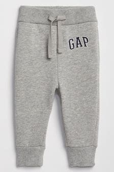 Gri - Pantaloni sport care se trag pe picior cu logo Gap (12 luni - 5 ani) (R04836) | 90 LEI