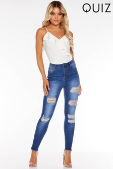 Quiz ripped jeans top