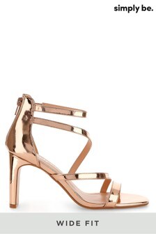 Sandales Simply Be pointure large à brides et talon