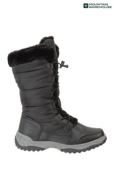 Mountain Warehouse Black Snowflake Womens Long Snow Walking Boots (R06195) | ₪ 326