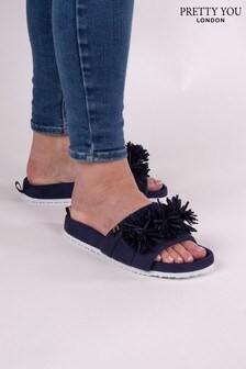 Mules Pretty You London London Albany House à pompons