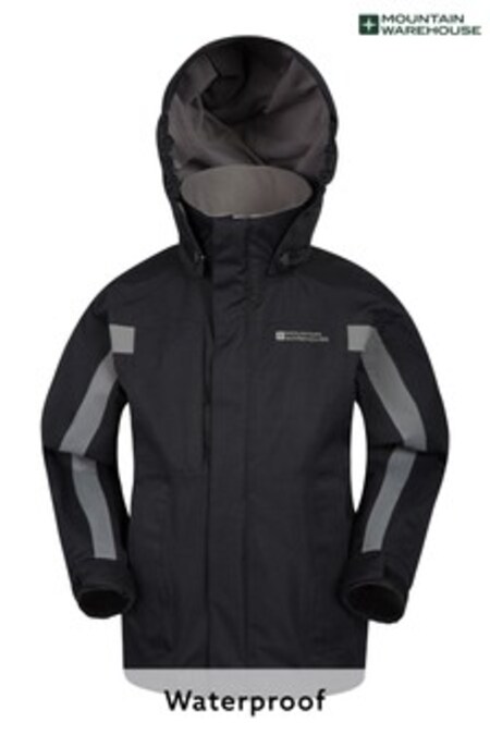 Mountain Warehouse Black Samson Kids Waterproof Jacket (R06277) | €40