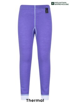 Mountain Warehouse Purple Merino Kids Thermal Trousers (R06575) | ₪ 77