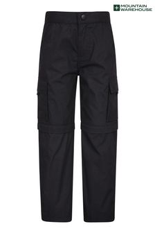 Черный - Детские брюки с отстегиваемой частью Mountain Warehouse Mountain Warehouse Active (R06600) | €36