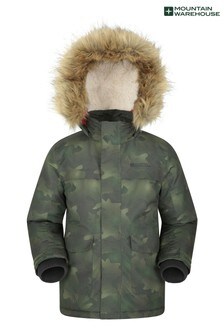 Mountain Warehouse Green Samuel Kids Water-Resistant Parka Jacket (R06616) | ₪ 162