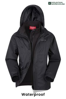 Mountain Warehouse Black Bracken Kids Waterproof 3 In 1 Jacket (R06625) | INR 7,056