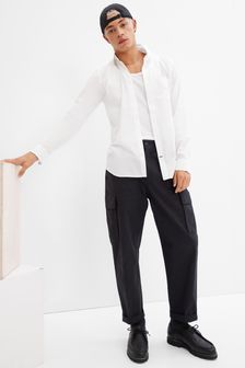 Gap White Stretch Button-Up Slim Fit Shirt (R07948) | kr389