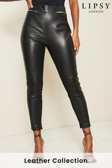 Lipsy Black Leather Trousers (R08213) | €144