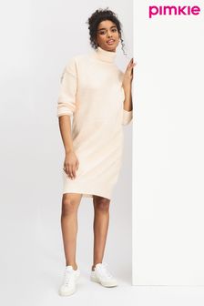 Pimkie White Knitted Roll Neck Dress (R09195) | $44