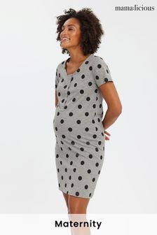 Mamalicious Grey Maternity And Nursing Function Night Dress (R10426) | SGD 34