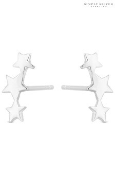 Simply Silver Sterling Silver Star Ear Climber (R13604) | ₪ 65