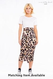 Never Fully Dressed Brown Jaspre Co-Ord Wrap Skirt (R19660) | $89