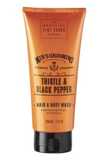 Scottish Fine Soaps Thistle & Black Pepper Hair And Body Wash 200ml (R20045) | €13.50